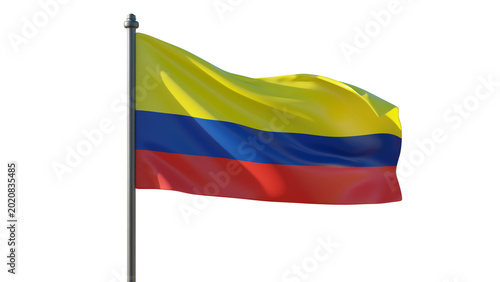 Bild auf Leinwand Colombia flag isolated on white, transparent