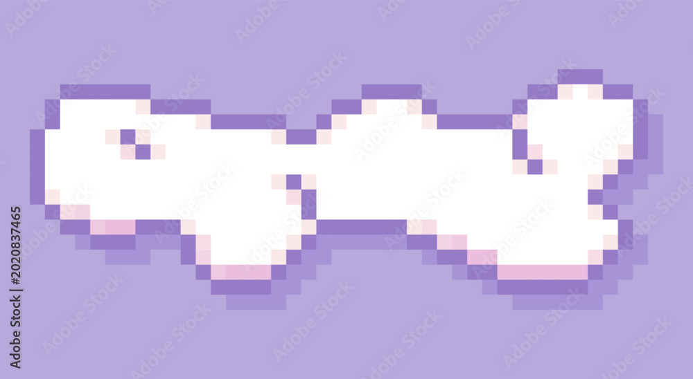 Fototapeta premium Pixel game art cute color cloud.