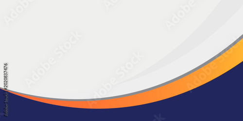 Modern blue and orange business presentation template with clean geometric layout and professional corporate design.