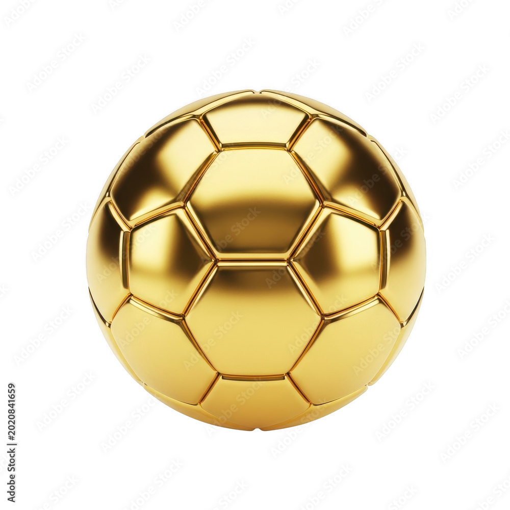 Naklejka premium Golden soccer ball trophy