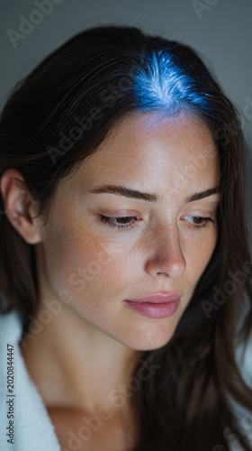Advanced ai led hair and scalp diagnostics technology - vertical close-up