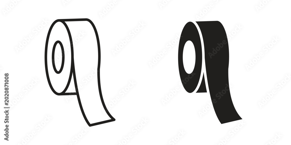 Fotografie Adhesive tape icon collection. Vector icon illustrated