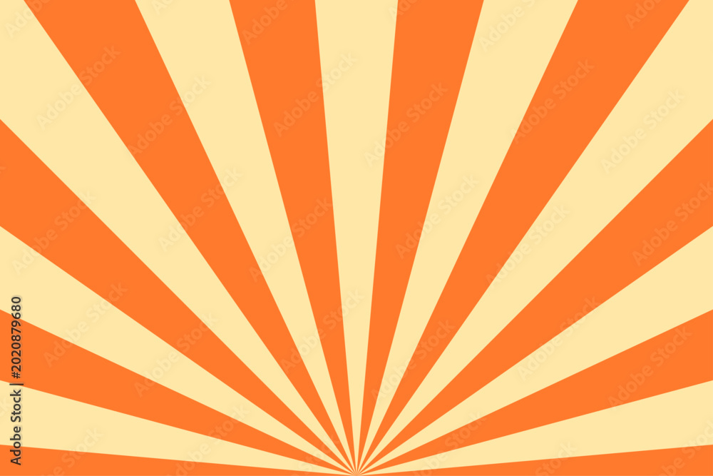 Obraz premium Warm orange sunburst rays background