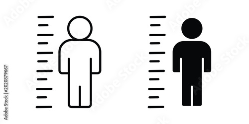 Canvas Print Human height icon collection. Vector icon illustrated