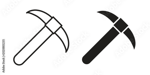 Photos Pick axe icon collection. Vector icon illustrated
