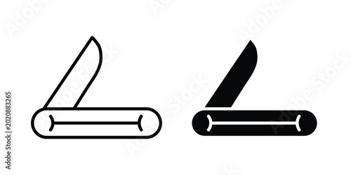 Photos Pocket knife icon collection. Vector icon illustrated