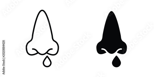 Bild auf Leinwand Runny nose icon collection. Vector icon illustrated