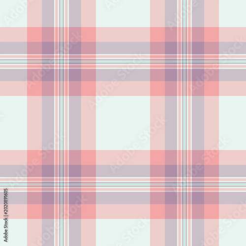 Magazine pattern fabric texture, gorgeous tartan vector seamless. Fashioned textile check plaid background in light and white colors.