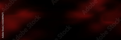 Abstract deep red and black smoky background banner with soft gradient light effects. Vector illustration