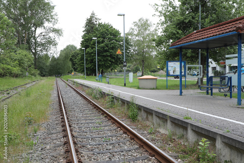 Schilderij op canvas Bahnsteig