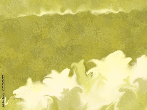 Abstract Lime Green and Cream Marble Swirl Background, Great for Presentation Slides and Creative Branding