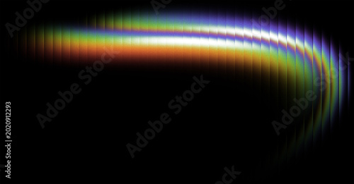 Foto LGBT pride curved light wave ripple glass on black abstract background