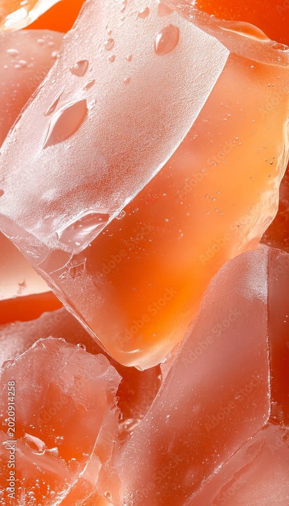 Fototapeta premium Close-Up View of Chewy Frosted Persimmon Fruit with Amber Tones and Leather Details for Culinary Use