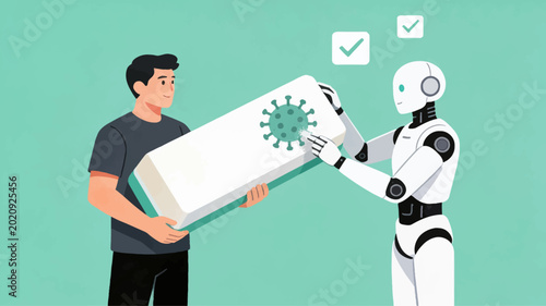 Photos Human-AI collaboration for virus eradication and global health management, showc