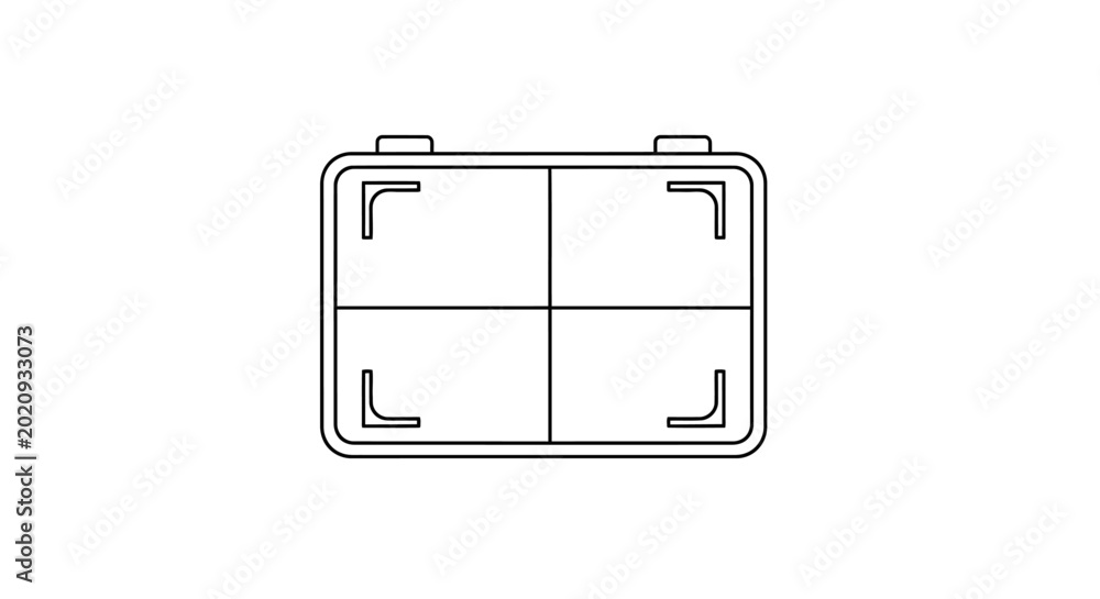 Fotografija Simple black line drawing electrical component.