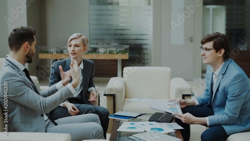 business people working together in office