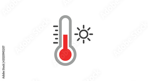 Thermometer with rising temperature gauge.