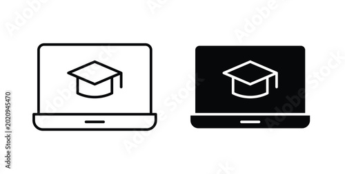 E learning icon for ui and web, Vector pictogram