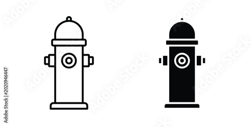 Fotografía Fire hydrant icon for ui and web, Vector pictogram