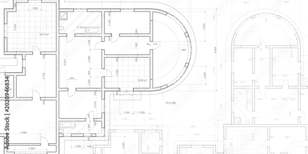 Bild auf Leinwand House plan project