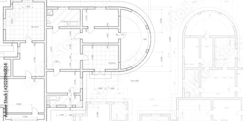Bild auf Leinwand House plan project