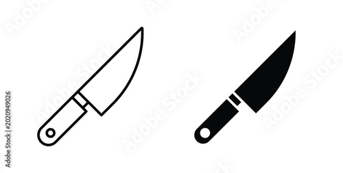 Kitchen knife icon for ui and web, Vector pictogram