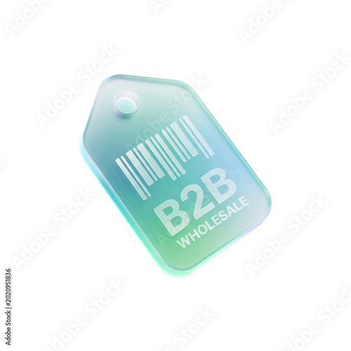 B2B Wholesale Price Tag Icon on Black Background