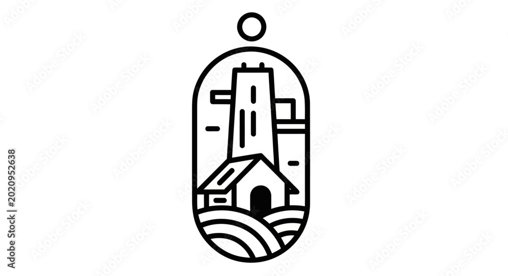 Foto Minimalist lighthouse design concept