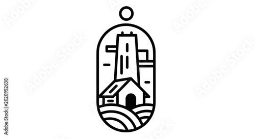 Foto Minimalist lighthouse design concept