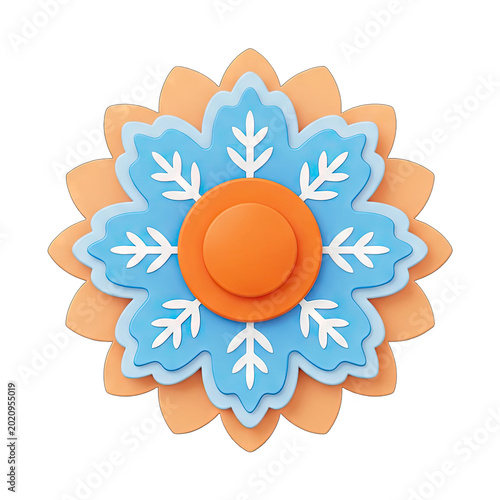 Layered Flower-like Snowflake Decoration
