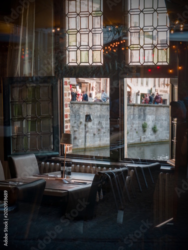 Belgian restaurant in Bruges, Belgium