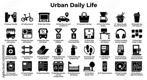 Urban Essentials: Premium City Life & Modern Lifestyle Icon Mega-Pack