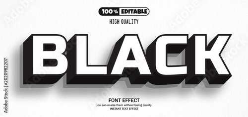 Tableau sur toile Editable text effect in engraved style