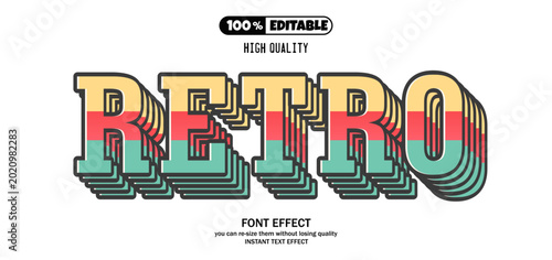 Tableau sur toile Editable text effect in engraved style