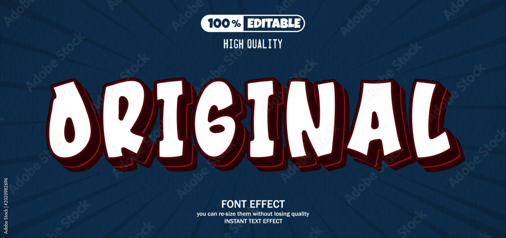 Valokuva Editable text effect in engraved style