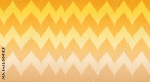 Vibrant Orange Yellow Chevron Ikat Pattern Background