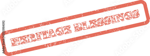Photos Distinctive Heritage Blessings grunge effect rubber stamp for official recogniti