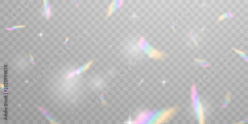 Colorful light and confetti effects, zigzag falling from the top of the beam, swirl vector.