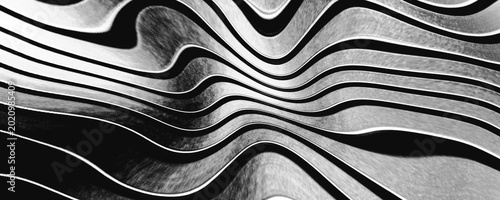 Obraz na plátně monochrome abstract background that plays with visual perception through rhythm