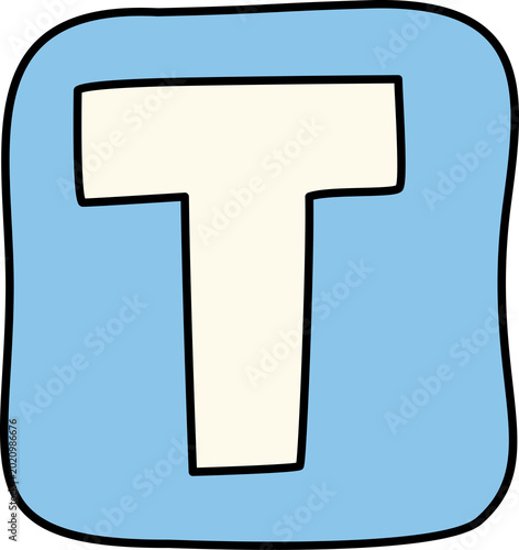 Alphabet Block Letter T