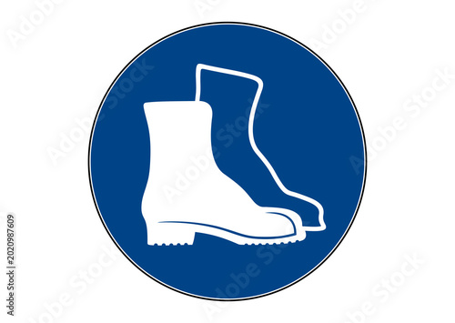 Use protective footwear mandatory action vector illustration sign
