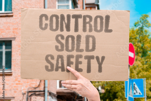 Obraz na plátně "Control Sold Safety" Expansive government control is sold to the public under the label of safety