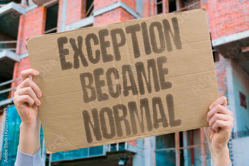 Foto "Exception Became Normal" Exceptional powers become normalized within a few political cycles