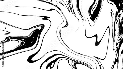 Creative monochrome fluid pouring art pattern. Trendy black ink marble pattern wallpaper