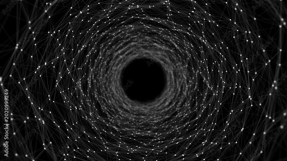 Foto Abstract sci-fi tunnel