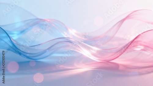 Abstract flowing ribbons of light