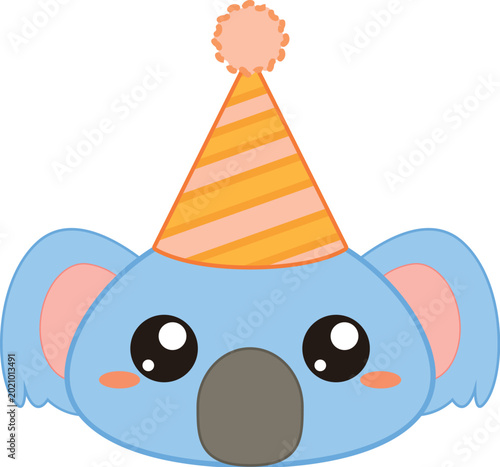 Photography Koala with birthday hat
