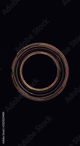 Abstract visualization of rhythmic movement depicting a continuous wave pattern cycling through a central zero point, illustrating the concept of a cyclic void, minimalist, dynamics, path