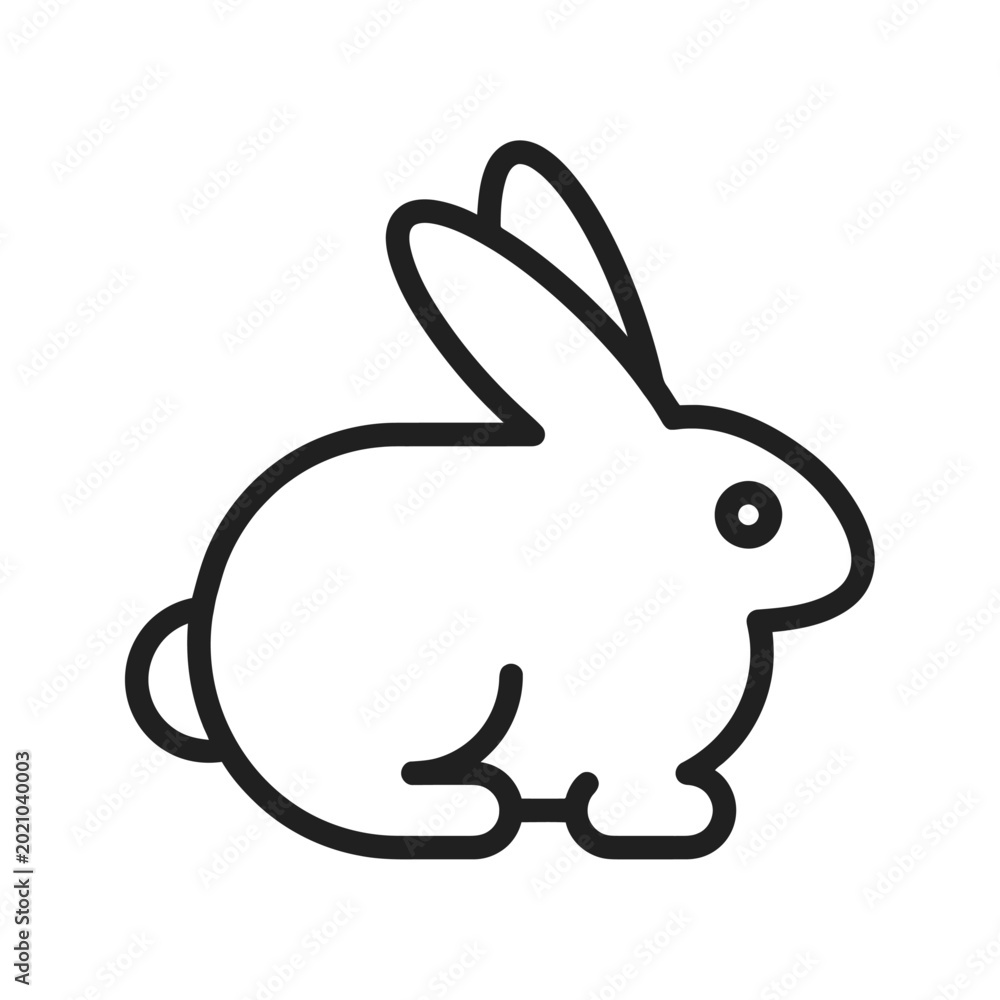 Obraz premium vector illustration of a rabbit