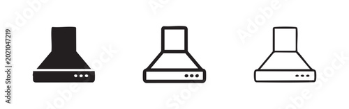 Fotografie Kitchen hood icon set